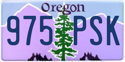 OR license plate 975PSK