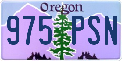 OR license plate 975PSN