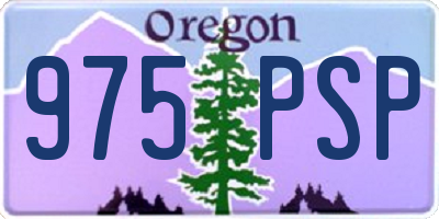 OR license plate 975PSP