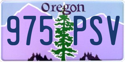 OR license plate 975PSV