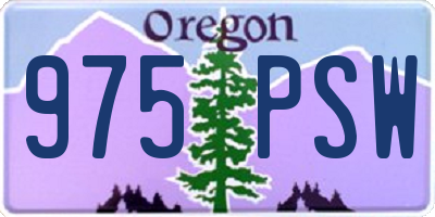 OR license plate 975PSW