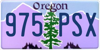 OR license plate 975PSX