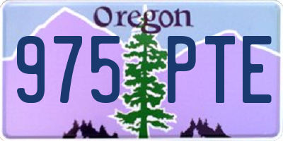 OR license plate 975PTE