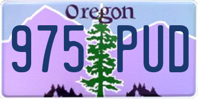 OR license plate 975PUD