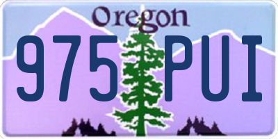 OR license plate 975PUI