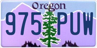OR license plate 975PUW