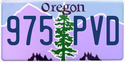 OR license plate 975PVD