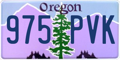 OR license plate 975PVK