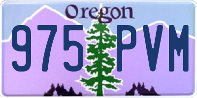 OR license plate 975PVM