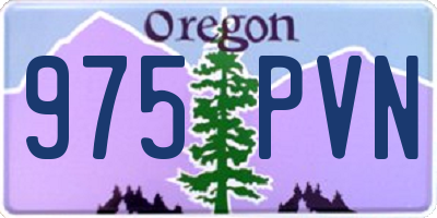 OR license plate 975PVN