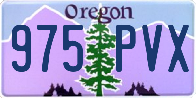 OR license plate 975PVX