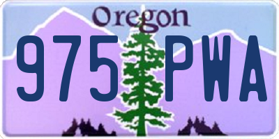 OR license plate 975PWA