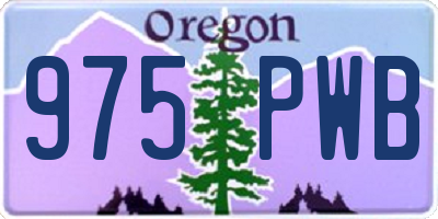 OR license plate 975PWB