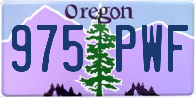 OR license plate 975PWF