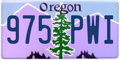OR license plate 975PWI