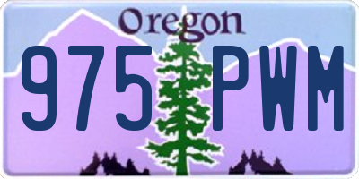 OR license plate 975PWM