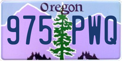 OR license plate 975PWQ