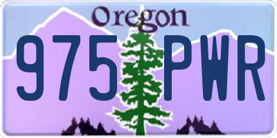 OR license plate 975PWR