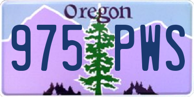 OR license plate 975PWS