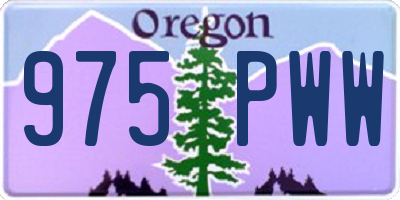 OR license plate 975PWW