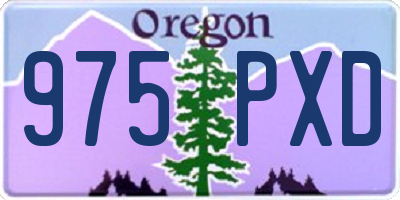 OR license plate 975PXD
