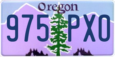 OR license plate 975PXO