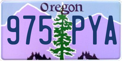 OR license plate 975PYA