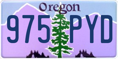 OR license plate 975PYD