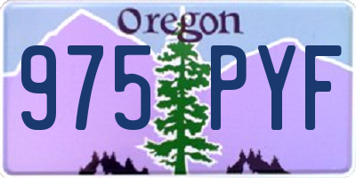 OR license plate 975PYF