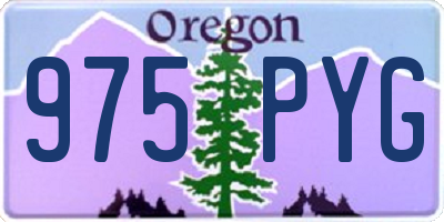 OR license plate 975PYG