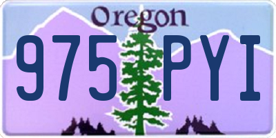 OR license plate 975PYI