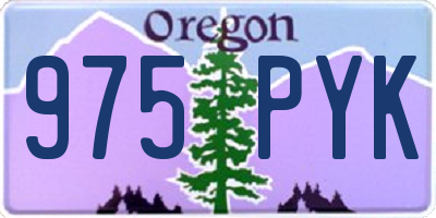 OR license plate 975PYK