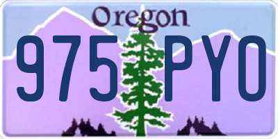 OR license plate 975PYO