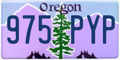 OR license plate 975PYP