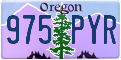OR license plate 975PYR