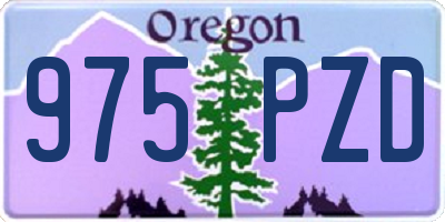 OR license plate 975PZD