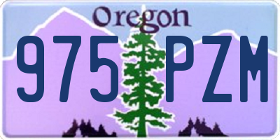 OR license plate 975PZM