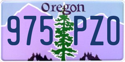 OR license plate 975PZO