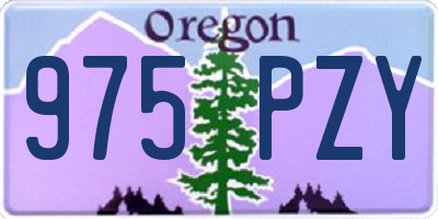 OR license plate 975PZY