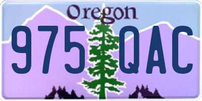 OR license plate 975QAC