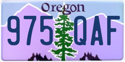 OR license plate 975QAF