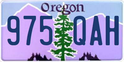 OR license plate 975QAH