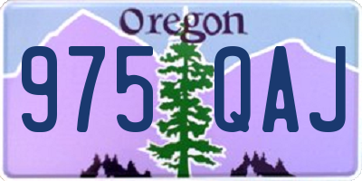 OR license plate 975QAJ