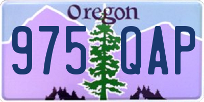 OR license plate 975QAP