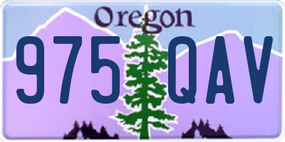OR license plate 975QAV