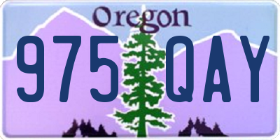 OR license plate 975QAY