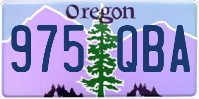 OR license plate 975QBA