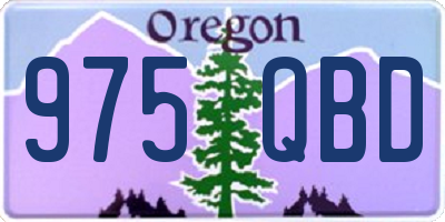 OR license plate 975QBD