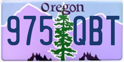 OR license plate 975QBT