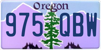 OR license plate 975QBW